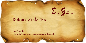 Dobos Zsóka névjegykártya