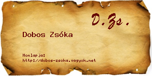 Dobos Zsóka névjegykártya