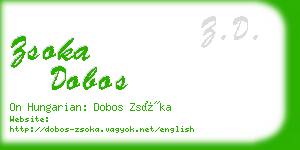 zsoka dobos business card